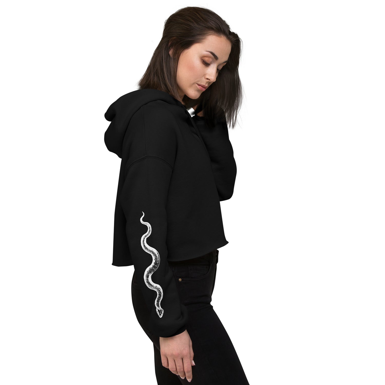 Serpent Cropped Hoodie